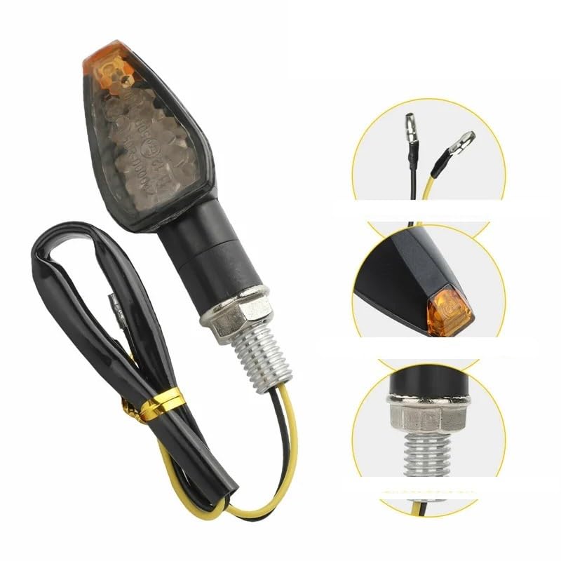Intermitentes Motocicleta 4 Uds luz LED de intermitente para motocicleta luces indicadoras intermitentes accesorios Color ámbar Universal