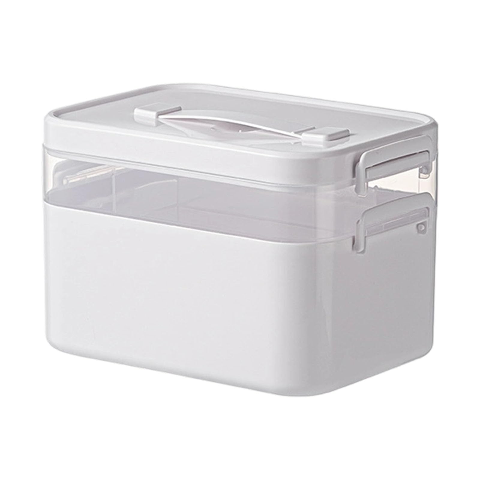 Msioytog Large Capacity Organizers Multilayer Designs Clear Lid Household Medicines Storage Box Portable and Sturdy Clear Viewing Medicines Storage Case
