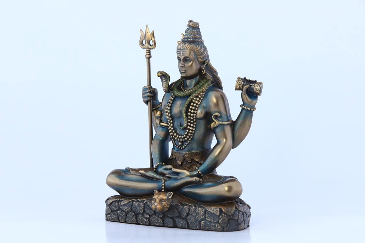 Amazon.co.jp: シヴァジ芸術シヴァ像、15.24cmボンデッドブロンズ瞑想