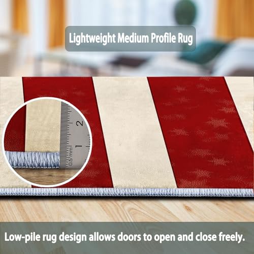 Tapis entree interieur 160x230 poil ras doux retro