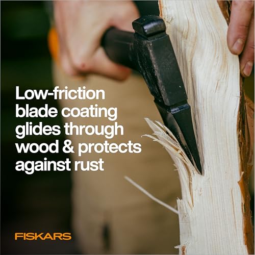 Image of Fiskars X14 Universal Hatchet 14 inch, Forged Steel Blade for Limbing & Chopping Kindling, Ergonomic Curved FiberComp Handle & Low-Friction Coating for Clean Cuts in Fresh Resinous Wood