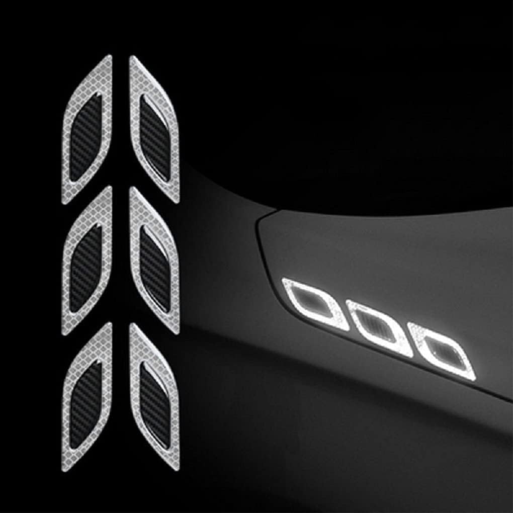 6PCS Car Side Wing Anti-Collision Stickers for Mercedes Benz GLC SUV X254 X253 GLC 53 43/GLC 200 220 260 300 400 2015-2025, Waterproof Reflective Carbon Fiber Edge Guard Protector Strip Decals