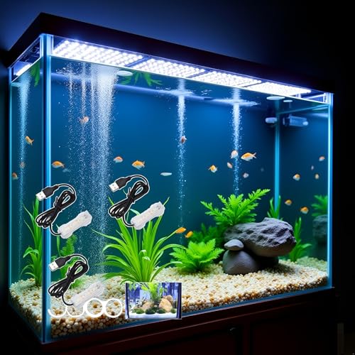 Image of 3Pcs Blue Light Small Aquarium LED Light, Multicolor LED Fish Tank Light for Freshwater Plants Aquarium Accessories，Fish and Aquatic Pets and Aquatic Pets