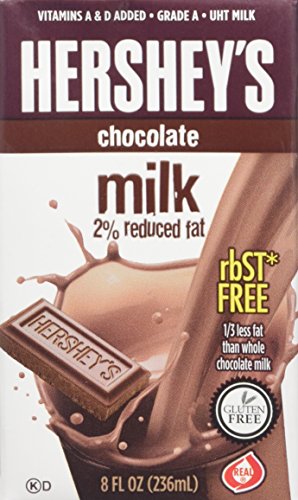 Hershey's chocolate flavored milk , 21- 8 Ounce Aseptic Boxes