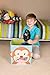 Clever Creations Cute Monkey Collapsible Toy Storage Organizer, Sturdy Toy Box Folding Cube for Kids, Perfect for Organizing Books, Toys, Clothes and Shoes
