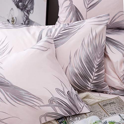 OSVINO Bed Set 2/3 Stuks Set Dekbedovertrek Set Herfstbladeren Zachte Elegantie Kussensloop All Season Home Hotel, Roze… - Image 7