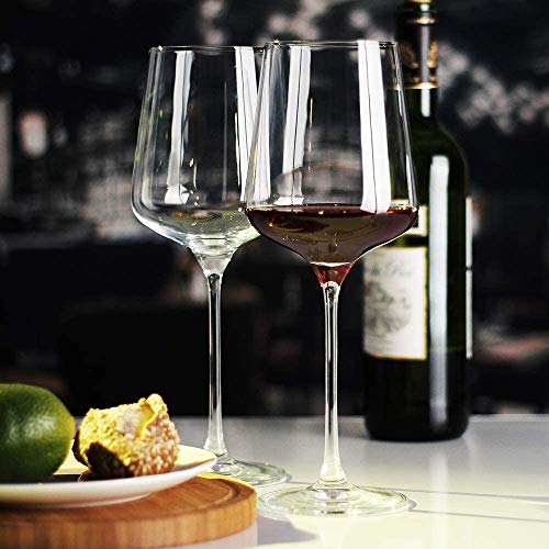 Image of Ash & Roh - 250 ml Ideal for White or Red Whisky Wine, Clear Wine for Party (Cut Wine Glass, Pack of 4)