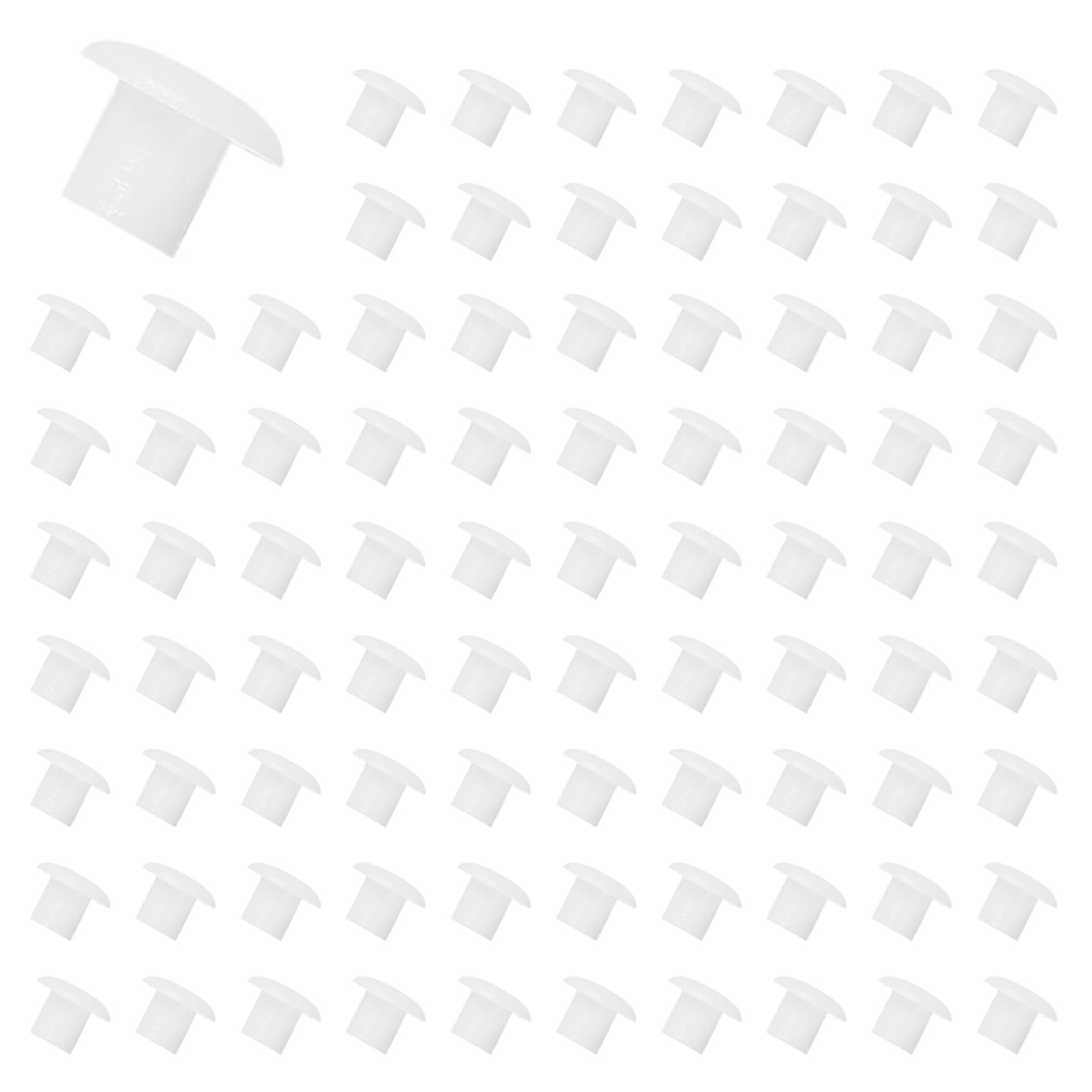 Jnchdghwa Plastic Round Shaped Cover Cap Lid White 1000pcs for 5mm Dia Hole