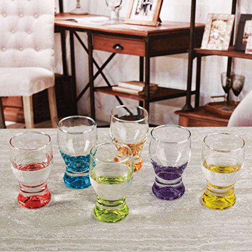 Circleware 42796 Shot, Set Of 6, Heavy Base Glassware Drinking Whiskey Glass Cups thumb #1