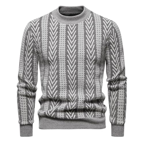 Men Basic Sweater Slim Fit Men Warm Comfortable Long Sleeve Pullover Youth Men Temperament Trend Knit Sweater Casual Soft Breathable Men Knitwear H-Coffee L