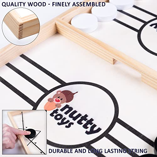 Sling Puck Family Game XL nutty toys Madera miniatura 5