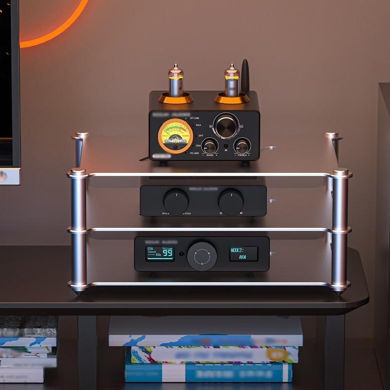 Aluminiowy Stojak na Stojak Audio na Biurko, Wielowarstwowy