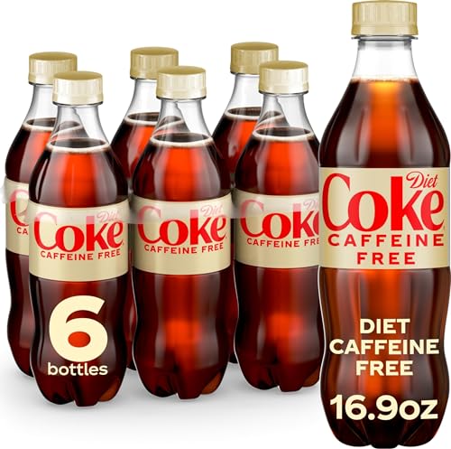 Image of Diet Coke Caffeine-Free Soda Soft Drink Bottles, 16.9 fl oz, 6 Pack