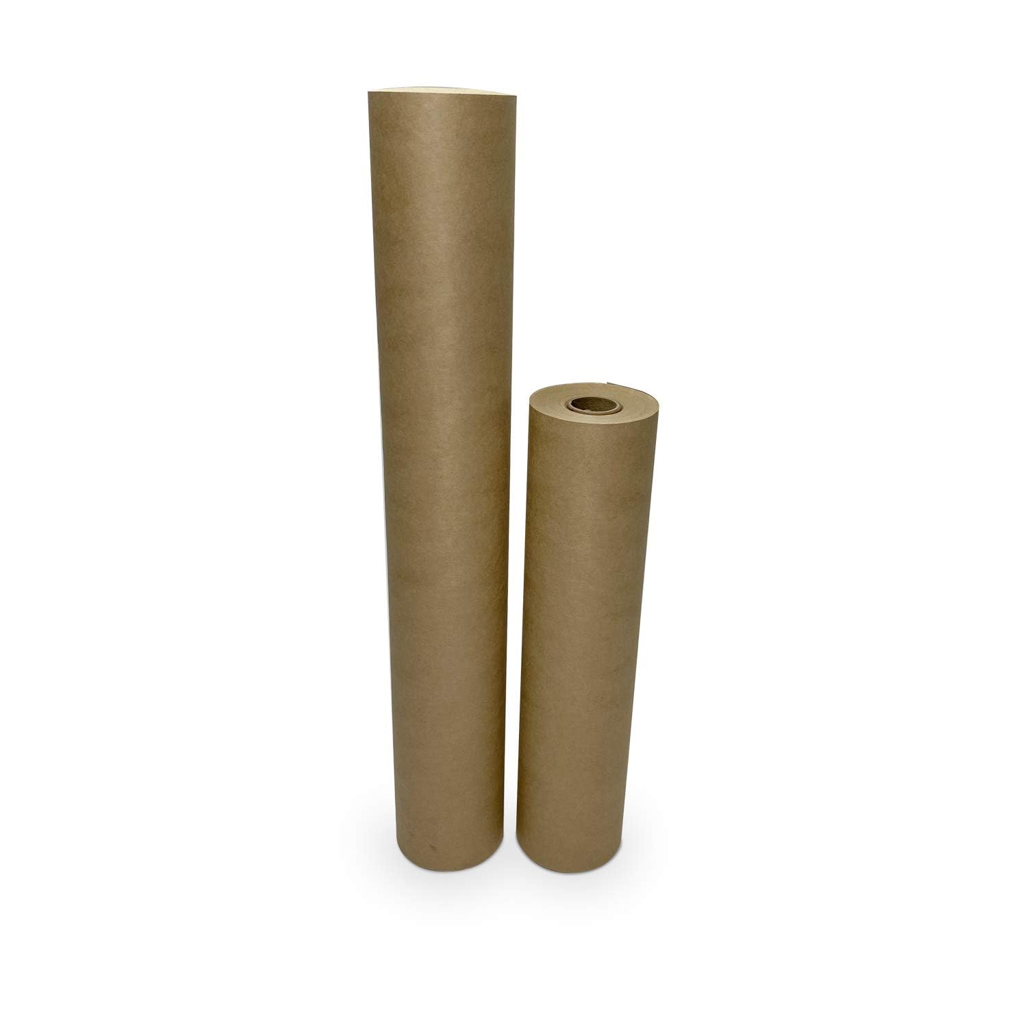 IDL Packaging Masking Paper Set of 12" and 18" Brown Masking Paper Rolls (60-Yard Long) to Cover Area - Perfect for Home Improvements, Floor Covering, and Protection from Water-Based Materials