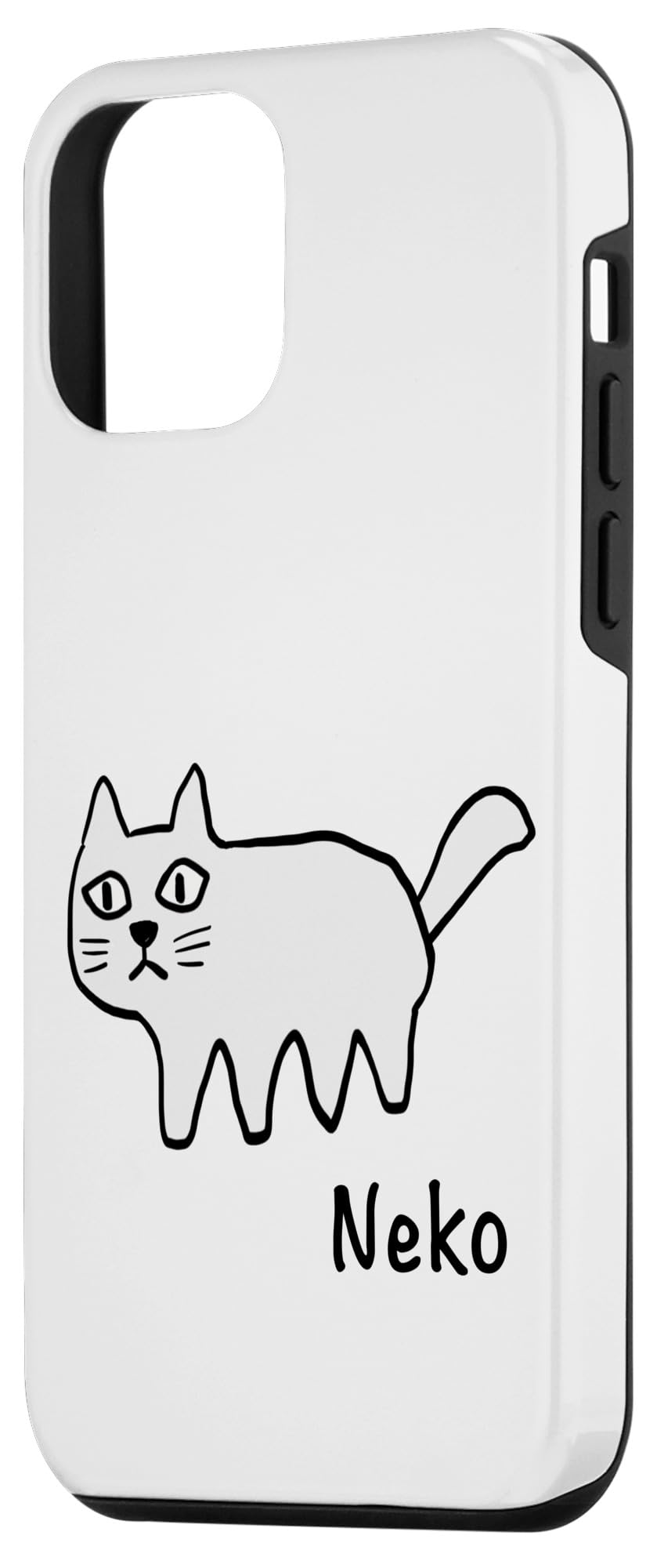 Amazon.co.jp: iPhone 12 mini ねこ neko 猫 ロシアンブルー（落書き猫