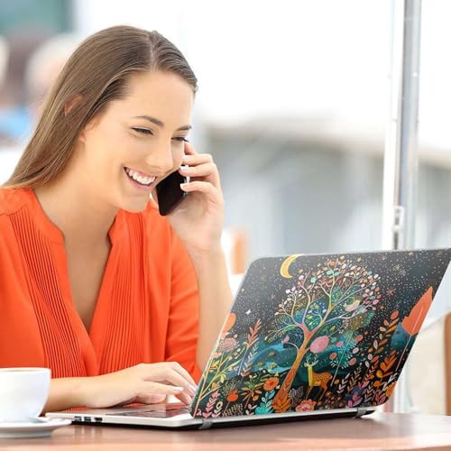 Image of Galaxsia Floral D41 Full Body Vinyl Laptop Skin /Sticker /Cover Upto 15.6 Inches Laptops Laminated-Removable-HD Quality Compatible for Hp-Dell-Sony-Lenovo-Asus etc.(15x10 Inches)