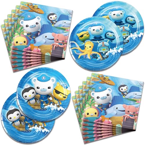 40Pcs For Octonaut-s Party Supplies include 20 plates 20 napkins for the Octon-auts birthday party