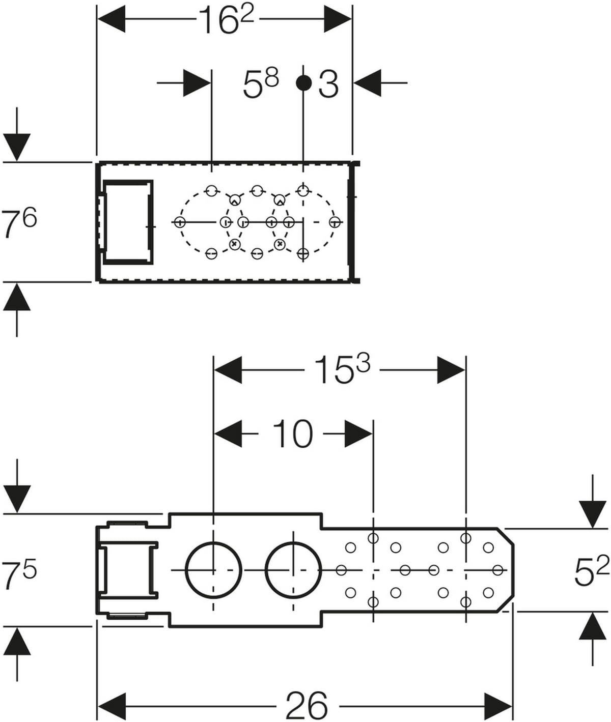 Geberit GIS 461445001 - Set di lavatrici UP da incasso