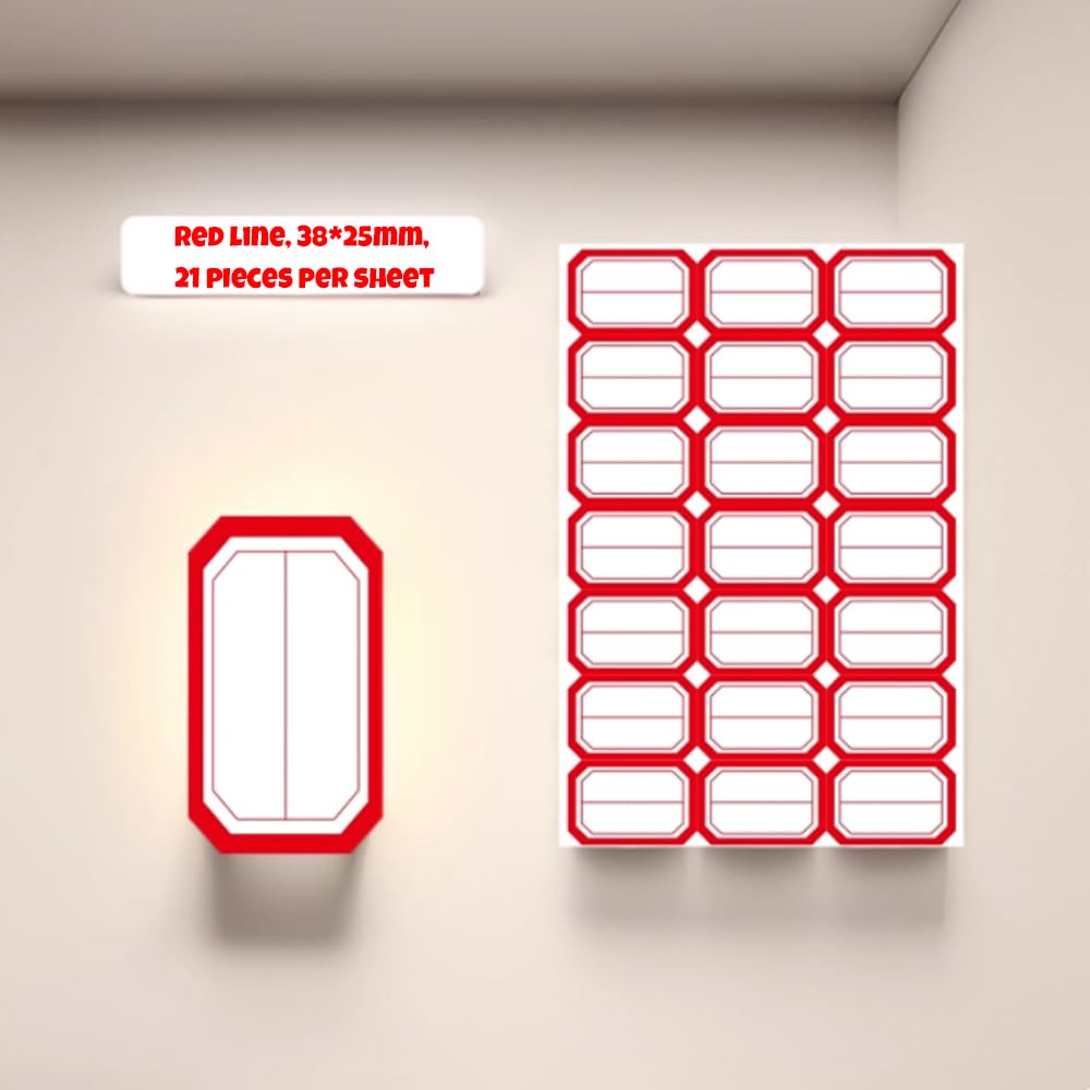 Etiquetas adhesivas papel blanco adhesivo removible sin residuos, Self-Adhesive Rectangular Stickers Water/Oil/Tear Resistant for Storage/Classroom/Home