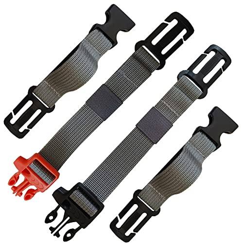 HDHYK 2 Pack Backpack Chest Strap Nylon 3/4 Inch Webbing Chest Belt-Backpack Sternum Strap Suitable for Webbing on The Backpack up to1in (Grey)