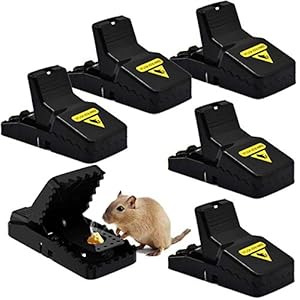 Mouse Traps, Mousetrap, Mice Traps, 6 Pack Mouse Traps For Indoors That Kill Instantly, Rodent Trap, Mice Kill Mouse Control