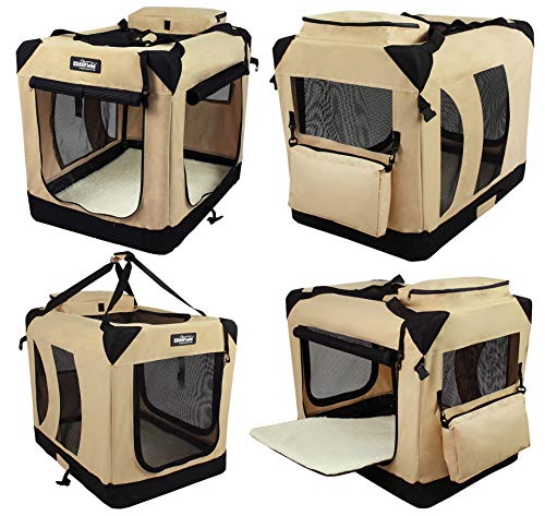 Elitefield 3-Door Soft Folding Dog Crate #TOP4