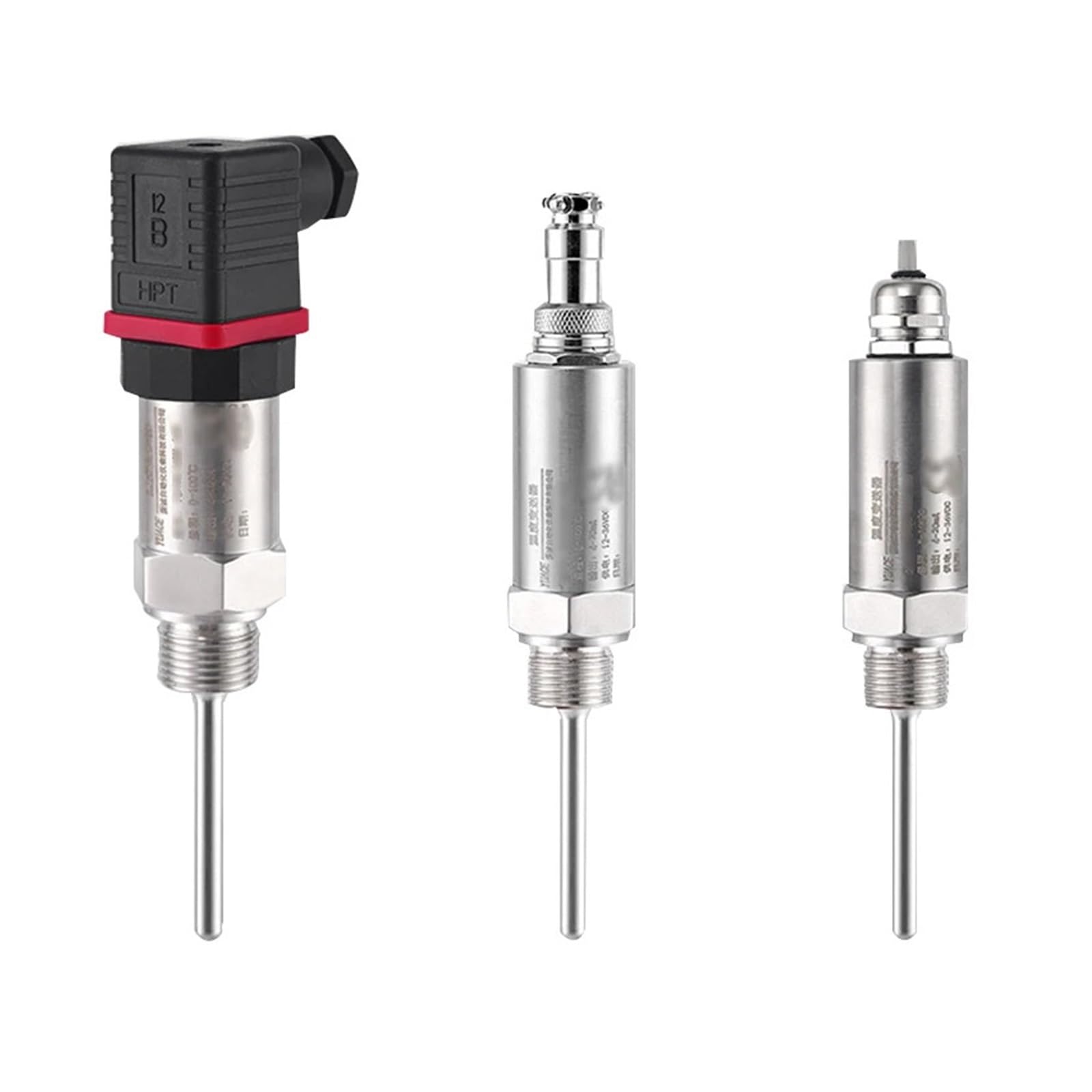 Sensor de temperatura, Transmisor de sensor de temperatura PT100/PT1000, sonda de acero inoxidable 304, M20 x 1,5, 4-20 mA, 0-10 V, 0-5 V, RS485, 50-200 mm(0-100c to 0-10v,50mm)