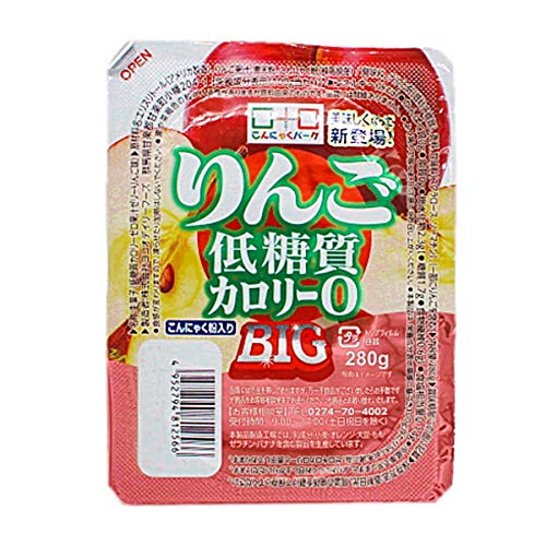 こんにゃくゼリー ヨコオデイリーフーズ 低糖質カロリー0BIG りんごゼリー 蒟蒻 280g 36個入 1箱