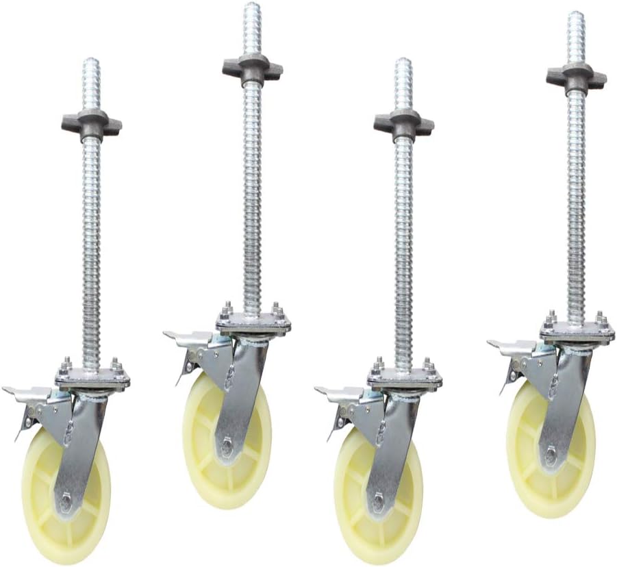 BEABAG Casters Scaffolding 6 inch with brake rubber polyurethane nylon universal screw lifting eagle