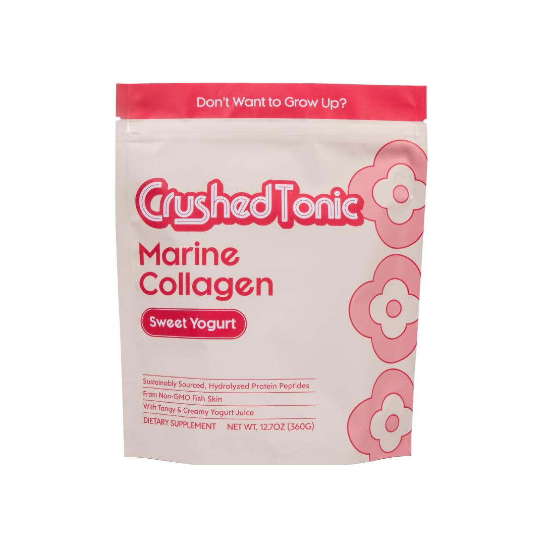 Crushed Tonic Marine Collagen Powder Korean Beauty Drink with Hydrolyzed Collagen Peptides for Skin Hair Nails Gluten-Free Halal