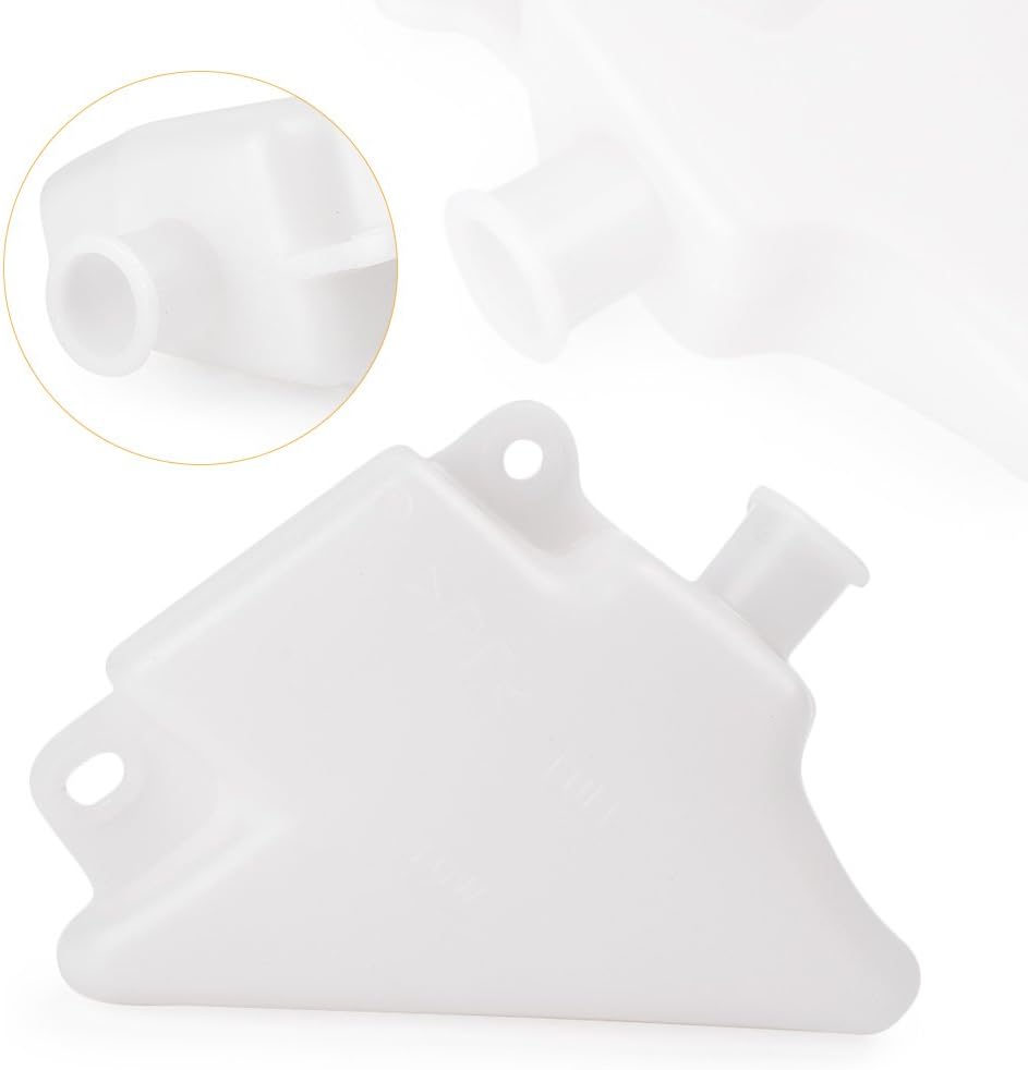 Mallofusa Motorcycle Radiator Water Coolant Reservoir Overflow Tank Replacement Compatible for Yamaha YZF-R1 2007-2008 White