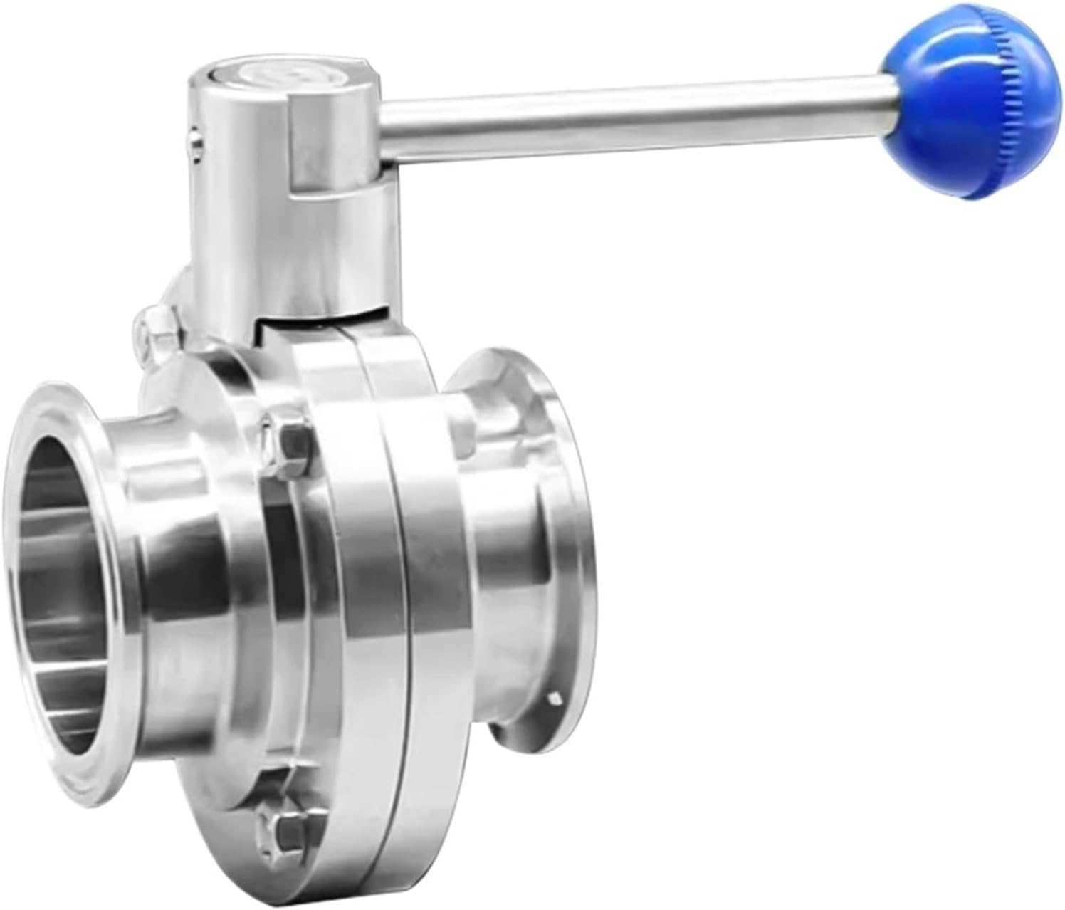 Sanitary butterfly valve 304 stainless steel clamp type valve 316 manual quick installation butterfly valve DN50(114 chuck 130)