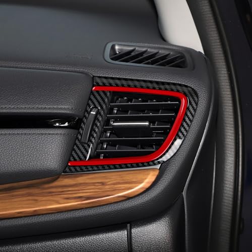 Image of Car Air Vent Outlet Cover Decals for Honda CR-V 2017 2018 2019 2020 2021 2022 Accessories CRV ABS Carbon Fiber Stickers