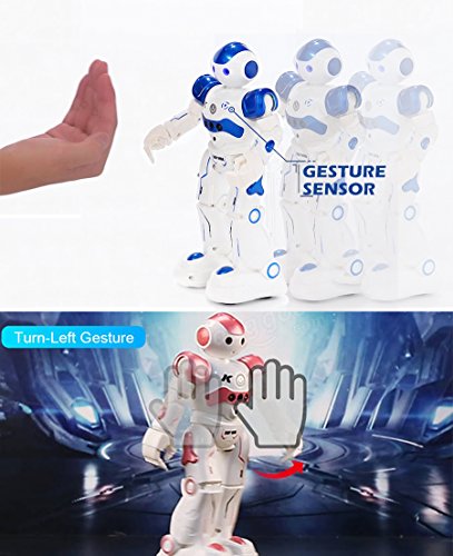 BTG R2 Cady-Wida Cady-WINI Intelligent Gesture Sensor Control RC Robot for Entertainment - Walks in All Direction, Slides, Turns Around, Dances - Toy for Boys/Girls RED