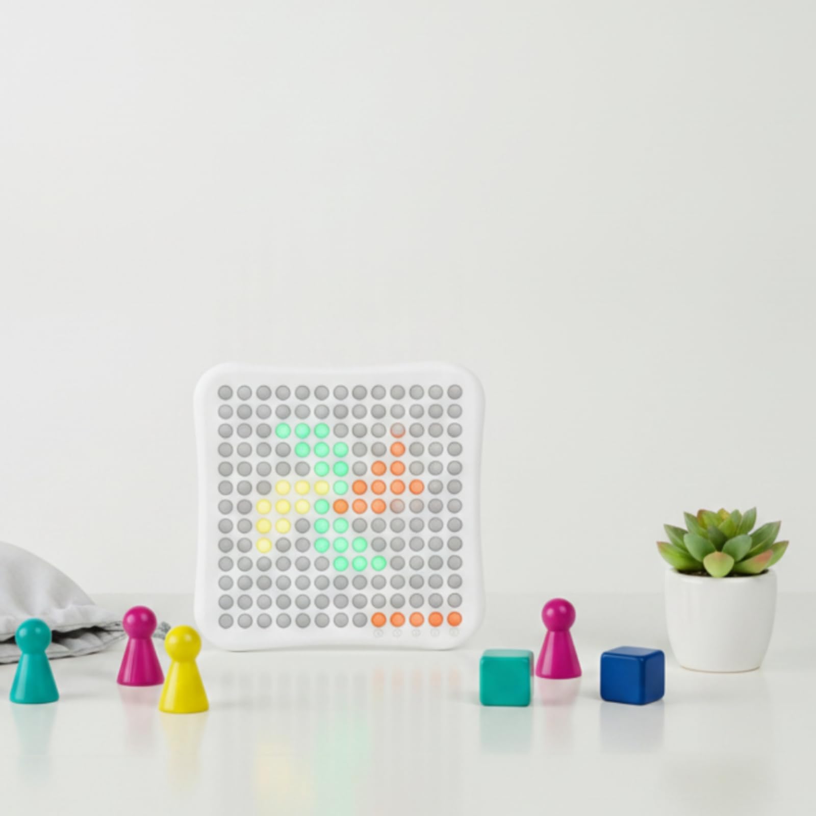 Harilla Kinder Brettspiel Elektronisches Denk Spiel Brettspiel Gesellschaftsspiel Fünf Verbinden mit Führung durch Lichtpunkte Modussteuerung Und Fortschrittsanzeige für Familienfeiern Wochenenden