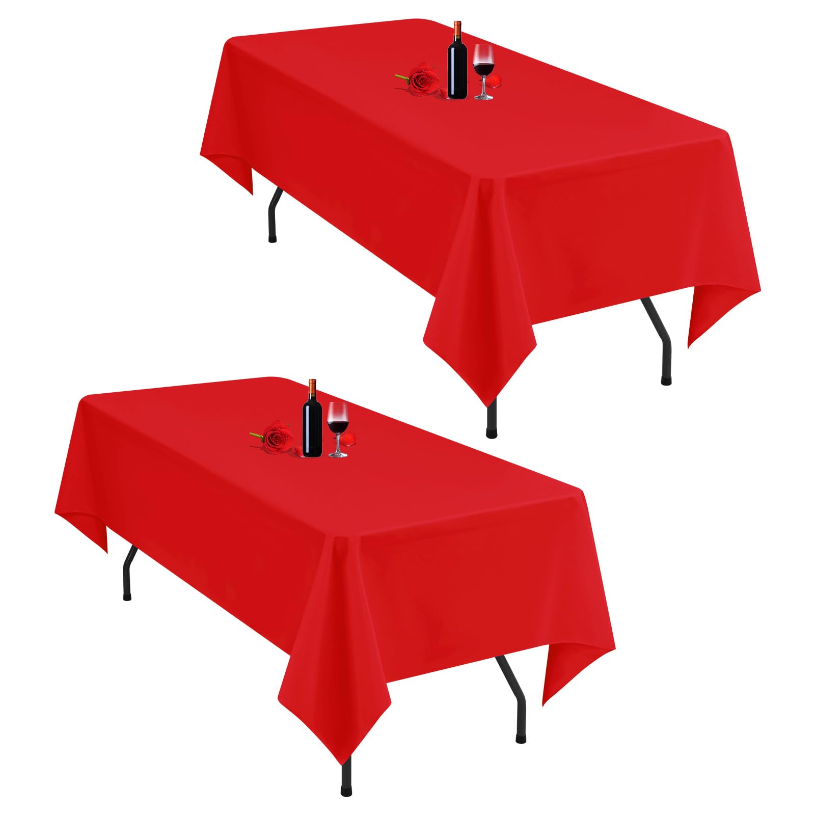 Nappes De Table Rectangulaires Faciles À Nettoyer, Pour Tables Rectangulaires De 1,5 M, 152 Cm X