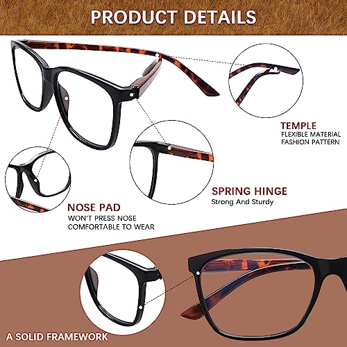 Cojwis Progressive Multifocus Reading Glasses Blue Light Blocking For Women Men Spring Hinge Computer Readers (2Color, 1.25, Multiplier_X) #TOP4