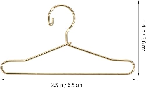 Miniatura 7 de EXCEART 20 piezas de colgador de ropa de muñeca de metal para ropa de armario, accesorios de ropa, perchas de alambre, abrigo, perchas de metal para