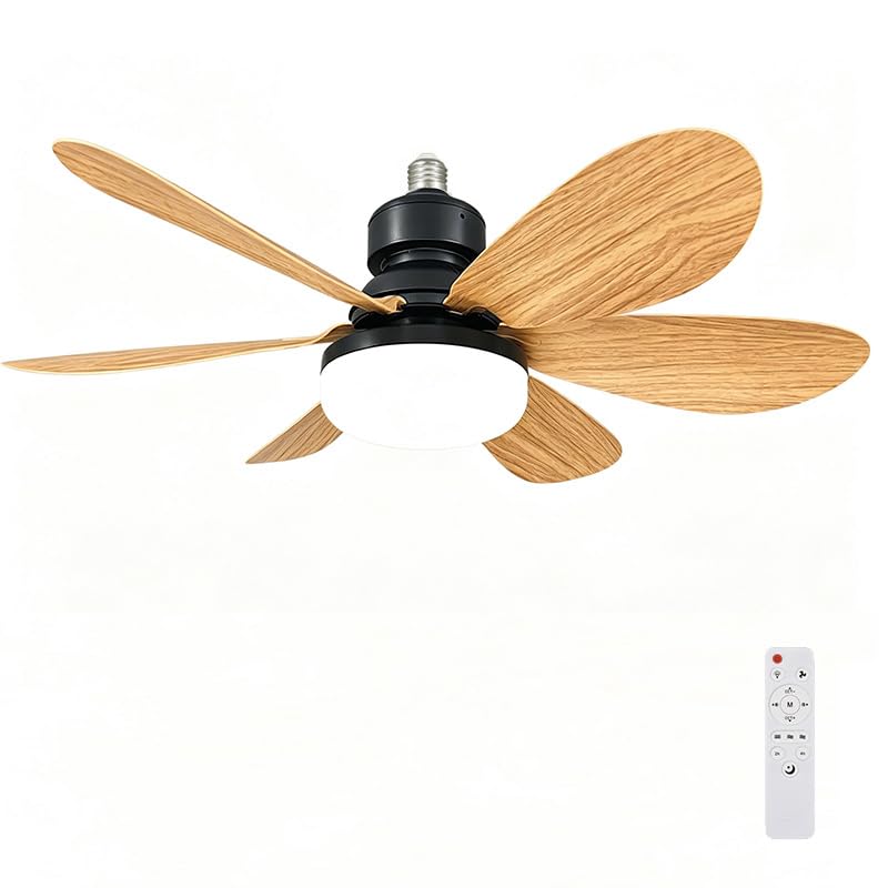 E27 E26 Ceiling Fan with Light and Remote,LED Ceiling Fans Dimmable