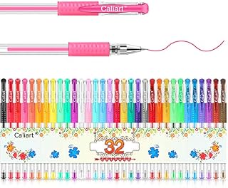 Gel Pens, Caliart 32 Colors Gel Pen Set, 40% More Ink Colored Gel
