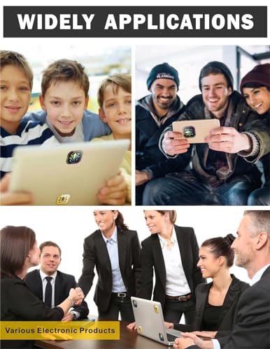 Adesivos de celular de proteção para smartphones/tablets/notebooks/computador/WiFi... (ouro, 12 peça