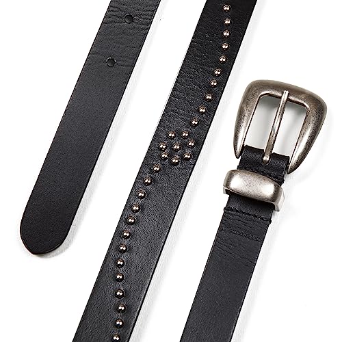 Image of Lucky Brand Women's Western Leather Belt | Classic | Fashion | Vintage | Buffalo Leather | Western-Inspired