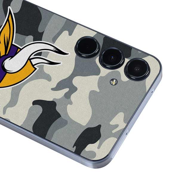 Skinit Decal Phone Skin Compatible with Galaxy A36 5G - Officially Licensed NFL Minnesota Vikings Camo Design