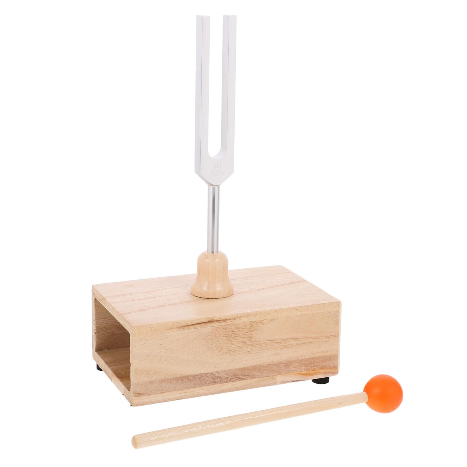 Parliky Set Aluminum Tuning Fork Wooden Resonator Box 528hz Frequency for Yoga Metaphysical Practices