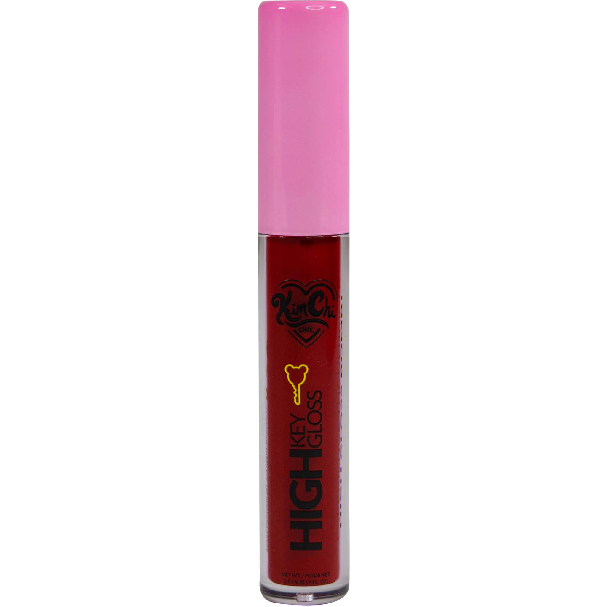 Kimchi Chic High Key Gloss, High-Shine Lip Gloss Helps Illuminate Your Look and Face, Non-Sticky, Deep Burgundy Red, 04 Pomegranate, 3.5ml