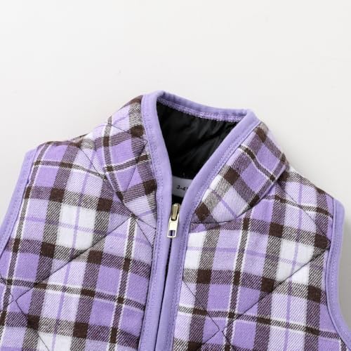 YOUNGER TREE Kids Little Girls Baby Plaid Shacket Flannel Jacket Button Down Shirt Girls Winter Coats 2-6T4