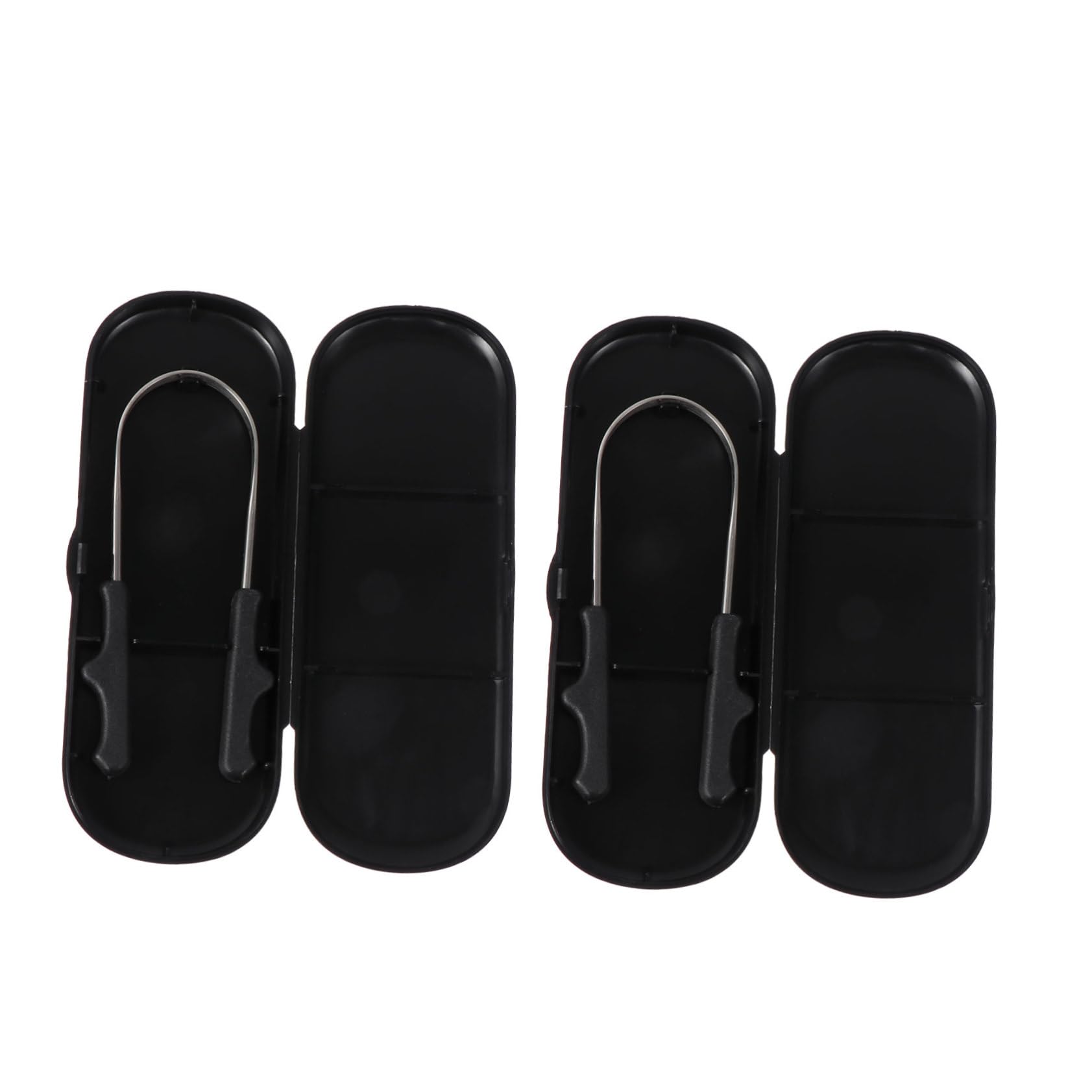 GOOHOCHY 2Sets Cleaners Oral Care Cleaning Tools with Storage Cases for Fresh Breath Durable and Easy to Use Tongue Scrapers