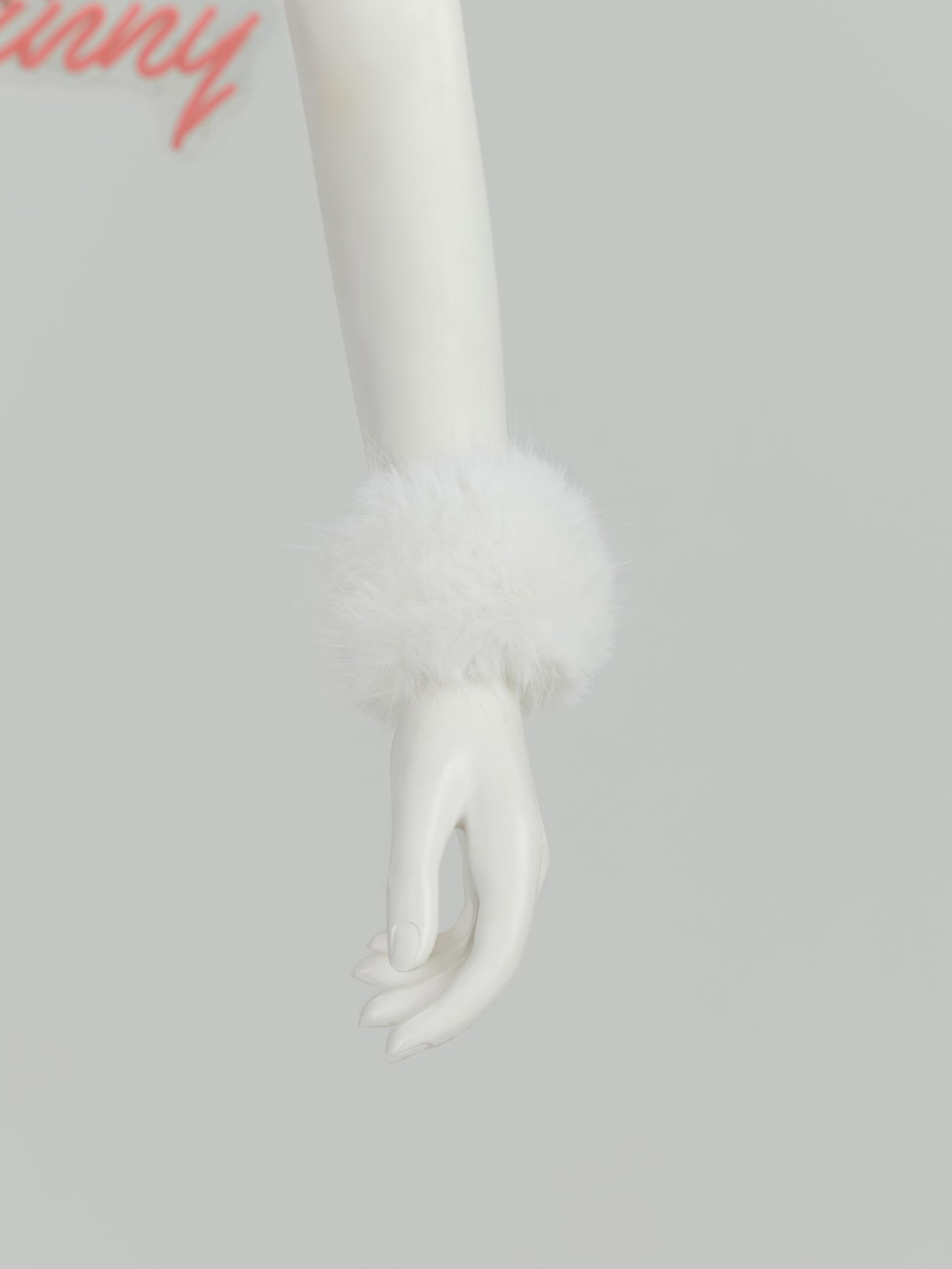 Mobbunny Cat Paw Pajamas Sexy lingerie Set for Women Plush White Cute Furry Cutout Loungewear Fuzzy Top Thong with Tail