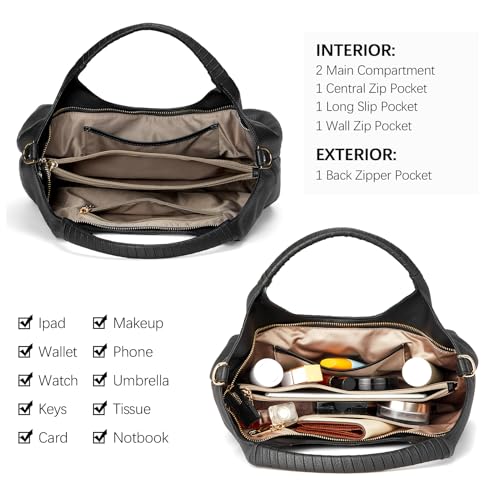 Image of BOSTANTEN Genuine Leather Purses for Women Designer Handbags Crossbody Shoulder Bags Top Handle Satchel with Adjustable Strap