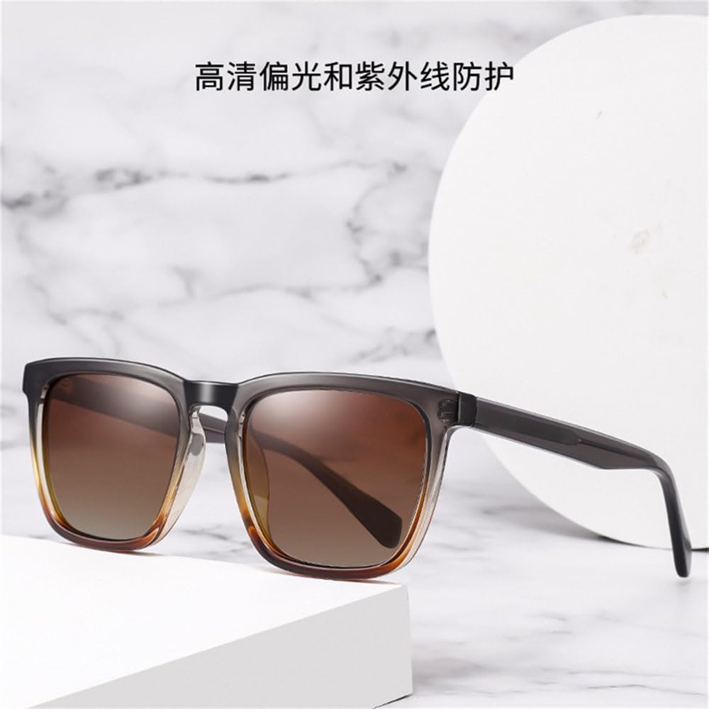 Occhiali da sole eleganti da donna e da uomo, polarizzati UV400, con montatura in acetato, occhiali da sole da campeggio, da esterno, per feste, occhiali da sole